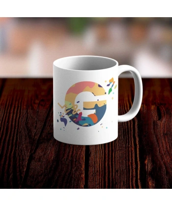 Özel Tasarım G Harfi Beyaz Kupa Bardak