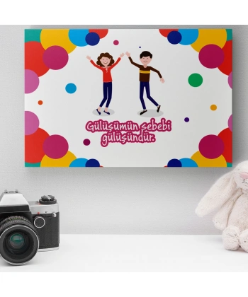 Romantik Tasarımlı Mini Kanvas Tablo - No17