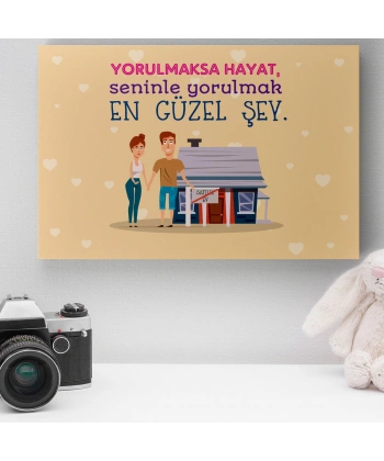 Romantik Tasarımlı Mini Kanvas Tablo - No8