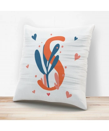 S Harfi Tasarımlı Yastık Kılıfı