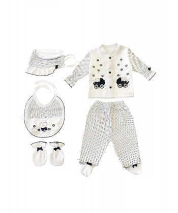 Sema Bebe 5li Premature Puanlı Set - Mavi