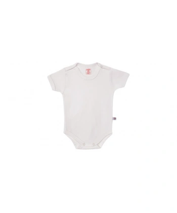 Sevi Bebe Şardonlu Yarım Kollu Body - Krem 6 Ay