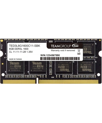 Team Elite 8GB (1x8GB) 1600MHz CL11 DDR3 Notebook SODIMM Ram (TED3L8G1600C11-S01)