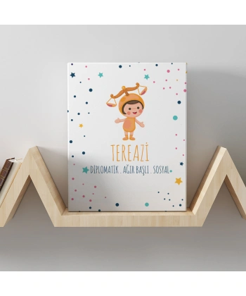 Terazi Burcuna Özel Tasarım Kanvas  Tablo