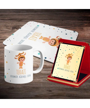 Terazi Burcuna Özel Tasarım Sevimli Hediye Seti