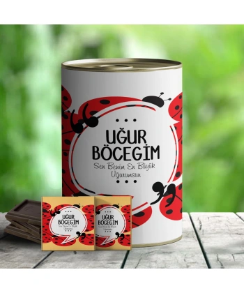 Uğur Böceğim Temalı Hediye Çikolata Konservesi