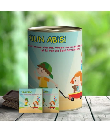 Yılın Abisi Sürpriz Çikolata Hediye Konservesi