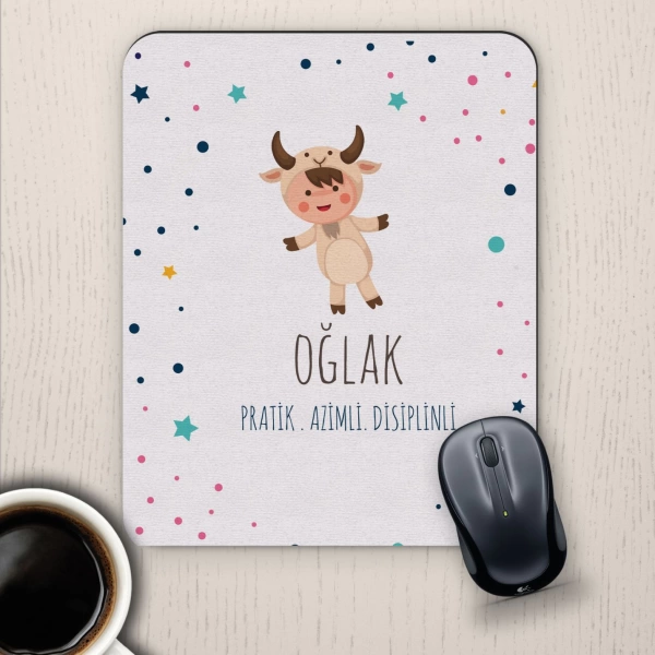 Oğlak Burçlarına Özel Sevimli Mouse Pad