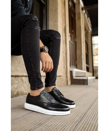 CH003 BT Hakiki Deri Erkek Ayakkabı SIYAH