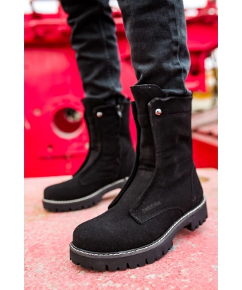 CH027 Süet ST Erkek Bot SIYAH