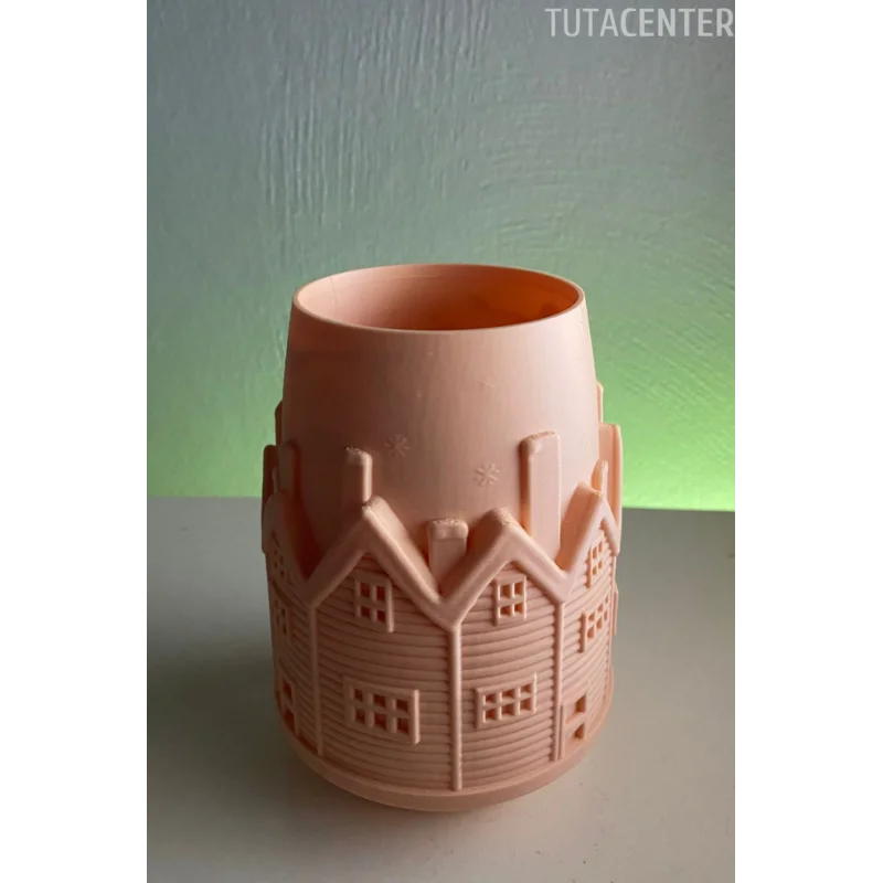 DEKORATİF KIŞ EVİ VAZO 15CM