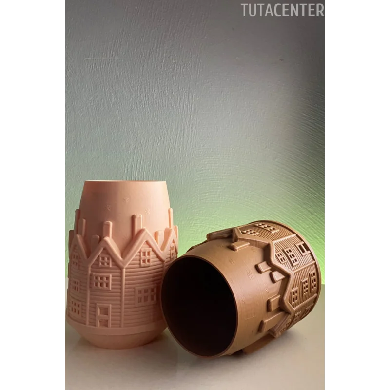 DEKORATİF KIŞ EVİ VAZO 15CM