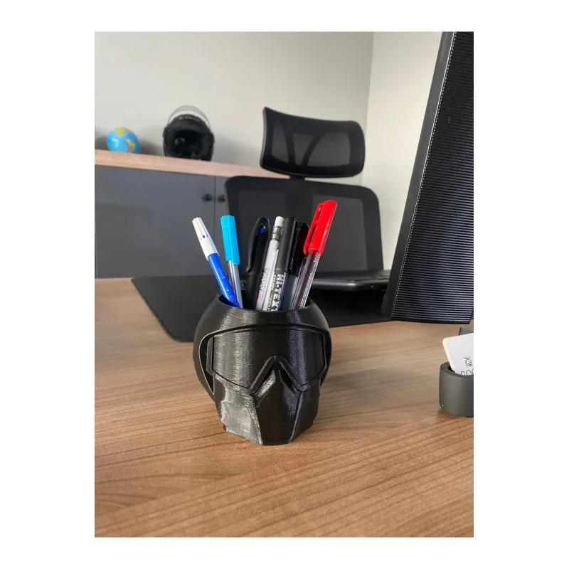 Dekoratif Kalemlik Motor Kaskı Şeklinde Kalemlik Masa Organizer Ofis Organizer Motorsiklet Aksesuar