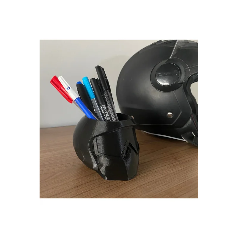 Dekoratif Kalemlik Motor Kaskı Şeklinde Kalemlik Masa Organizer Ofis Organizer Motorsiklet Aksesuar