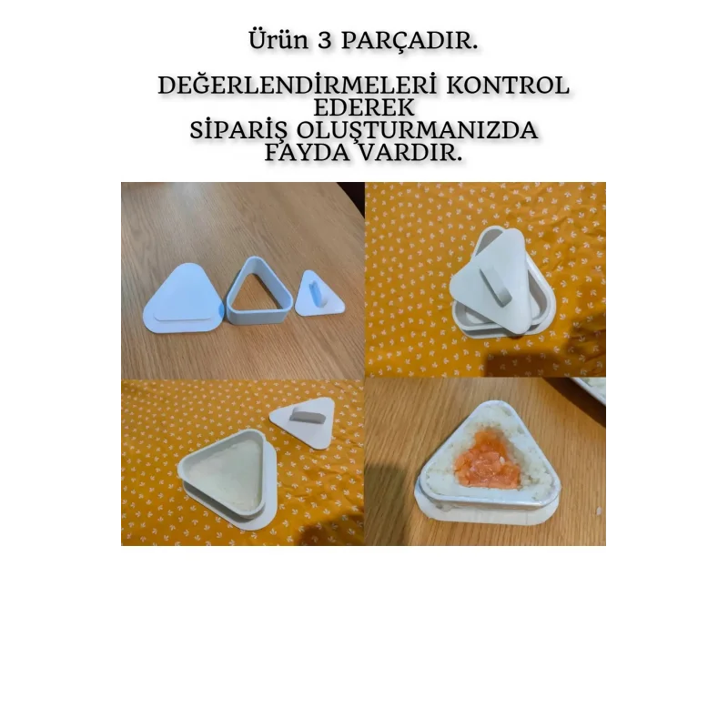 Onigiri Şekillendirici, Onigiri Yapma Aleti - 3D BASKI