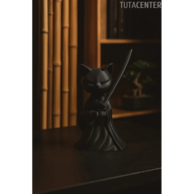 Katana Tutan Kedi Biblo Modern Biblo 15CM Plastik ( Samuray Kedi Biblo )