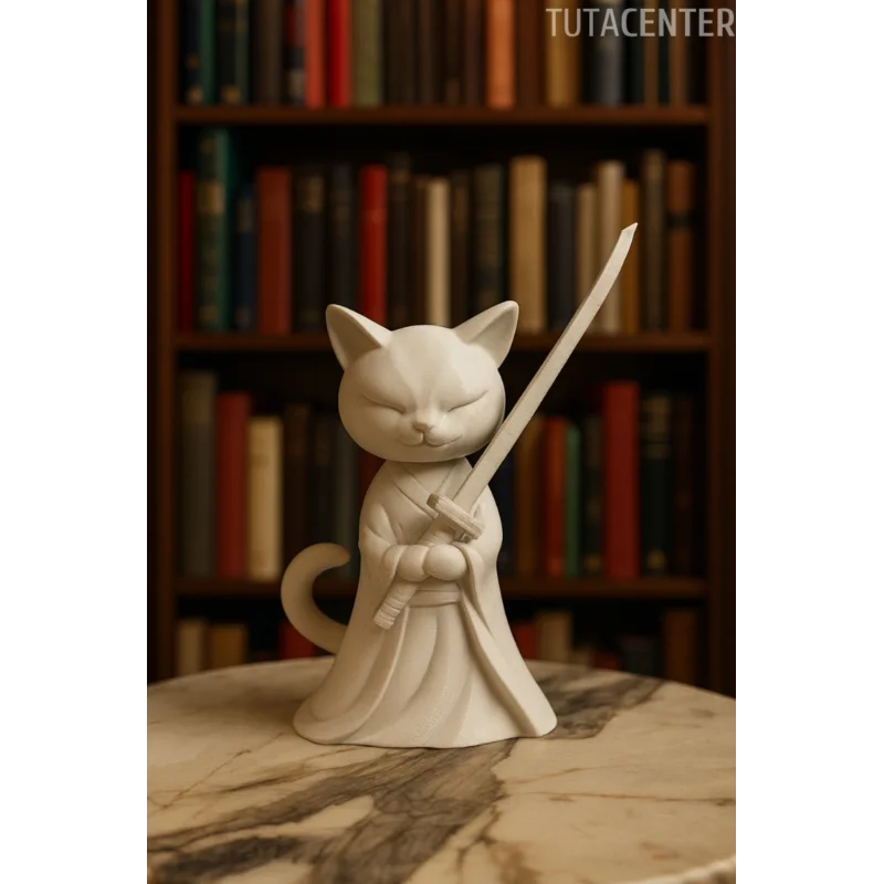 Katana Tutan Kedi Biblo Modern Biblo 15CM Plastik ( Samuray Kedi Biblo )