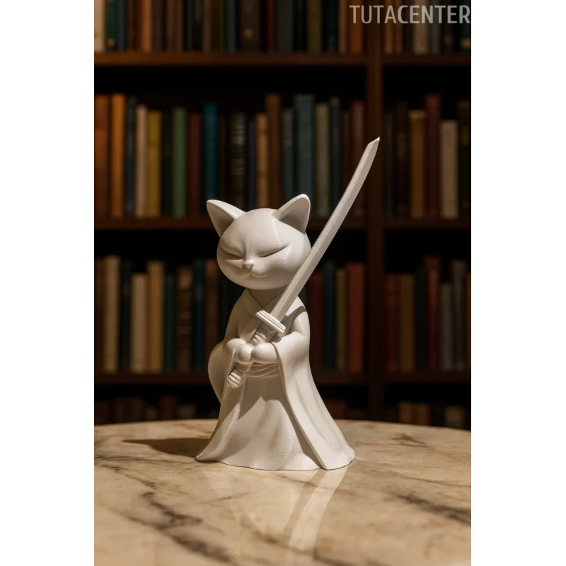 Katana Tutan Kedi Biblo Modern Biblo 15CM Plastik ( Samuray Kedi Biblo )