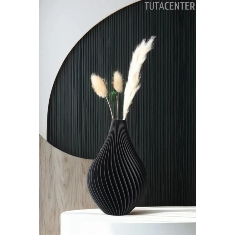 SİYAH DURU VAZO 15CM