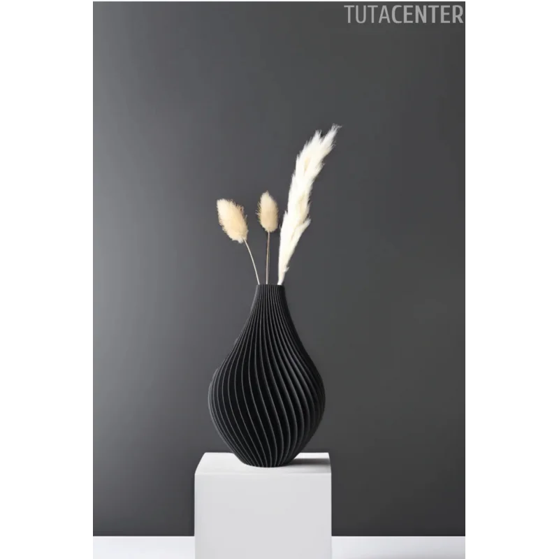 SİYAH DURU VAZO 15CM