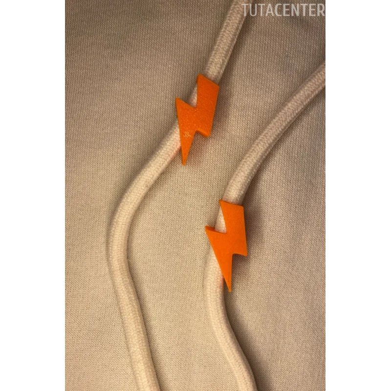 Şimşek Yıldırım Şekilli Bağcık İp Süsü  10 ADET