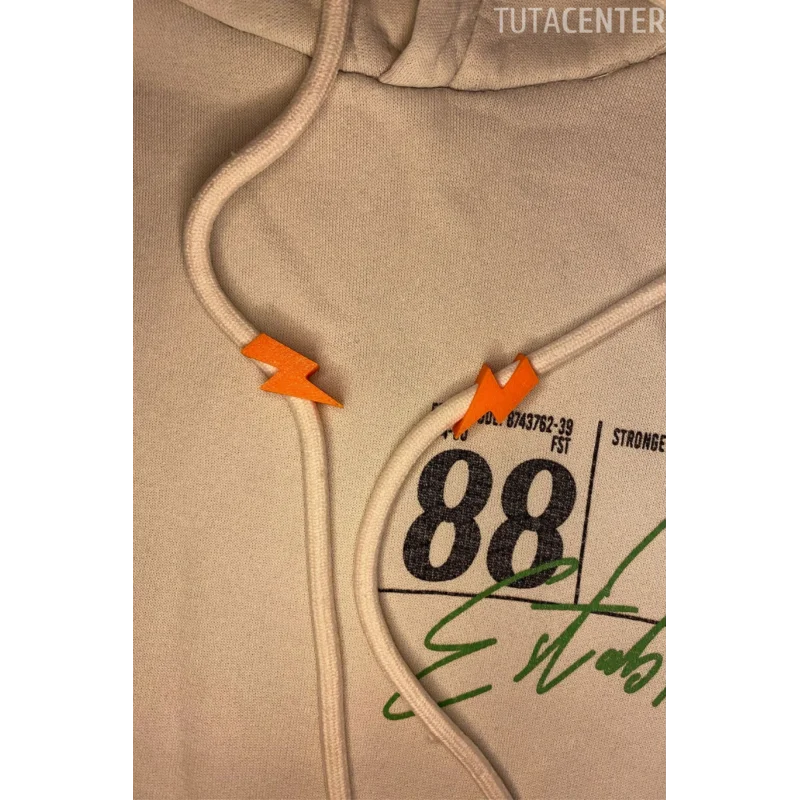 Şimşek Yıldırım Şekilli Bağcık İp Süsü  10 ADET