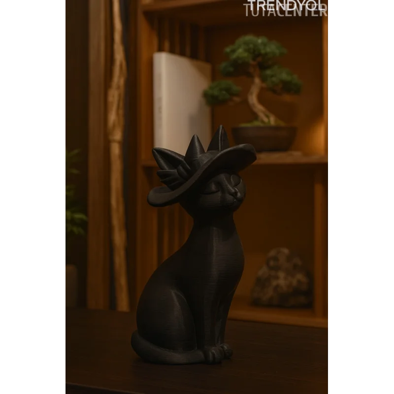 ZARİF LEYDİ KEDİ BİBLO MODERN BİBLO 15CM PLASTİK