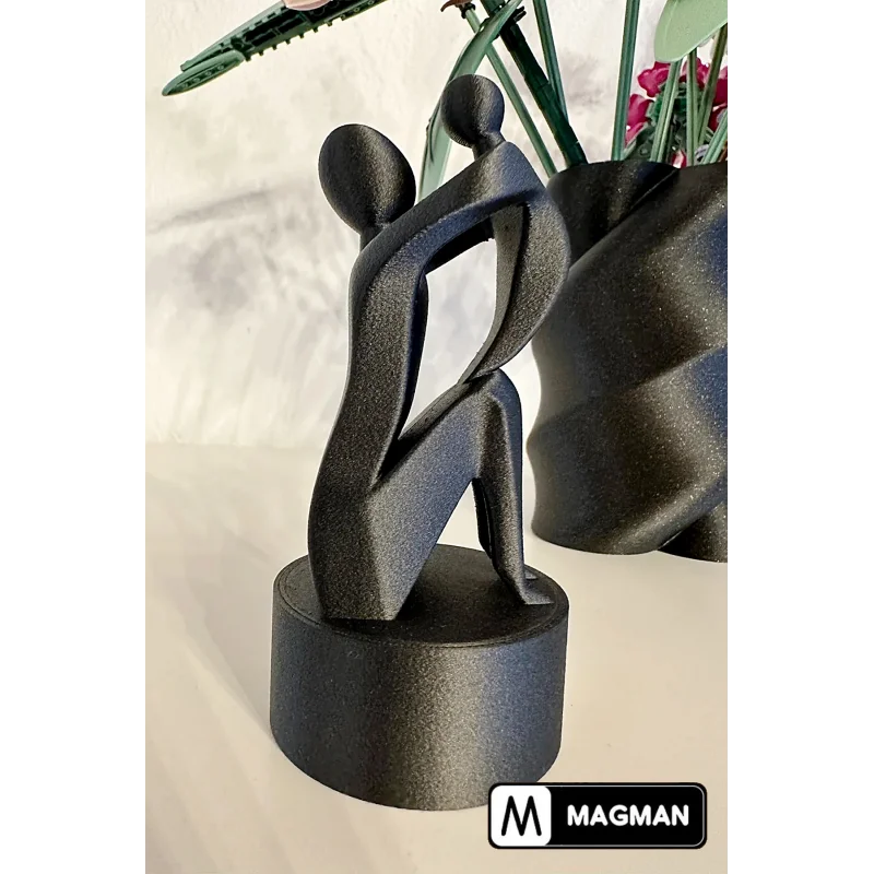 Anne Baba Çocuklar 2li Aile Biblo Seti Siyah