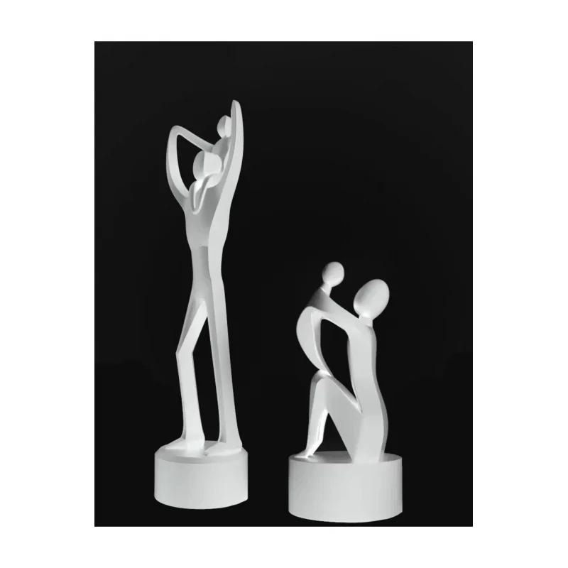 Anne Baba Çocuklar 2li Aile Biblo Seti Beyaz