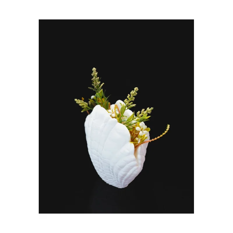 İstiridye Vazo, Dekoratif Vazo, Dekoratif Biblo Midye Vazo Deniz Kabuğu