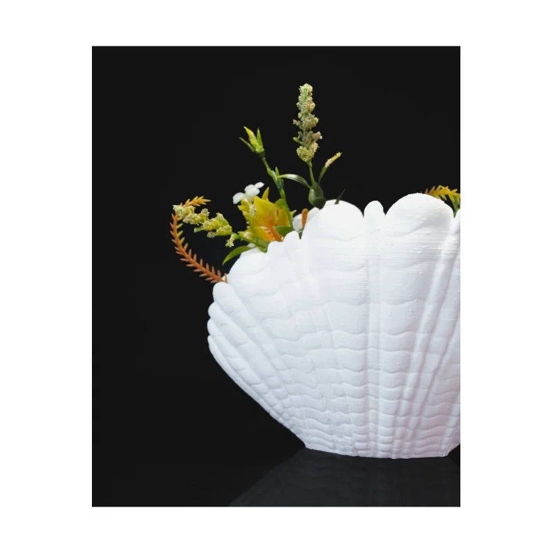 İstiridye Vazo, Dekoratif Vazo, Dekoratif Biblo Midye Vazo Deniz Kabuğu