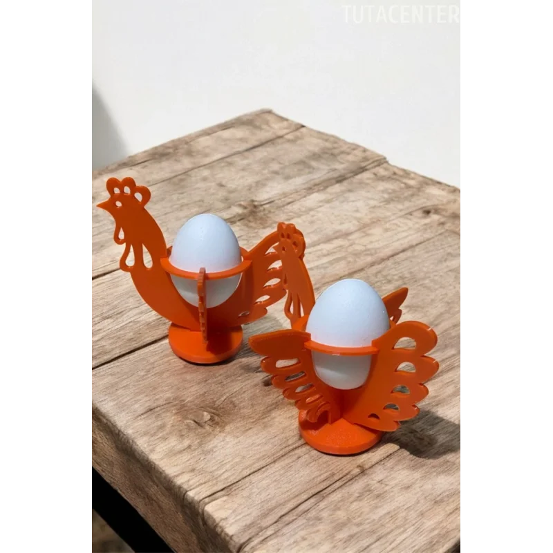 Yumurta Kabı Yumurta Tutucu 2li set Tavuk Figürlü