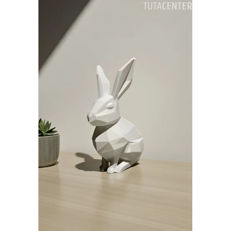 MODERN GEOMETRİK TAVŞAN BİBLO Dekoratif Tavşan Figür