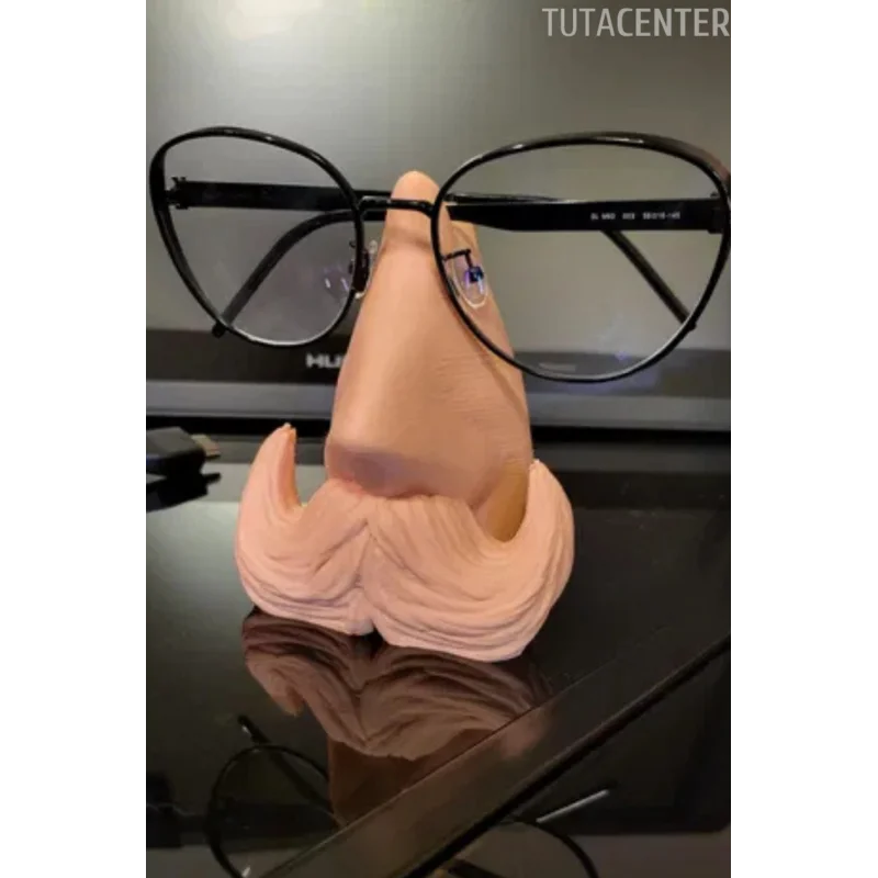 Dekoratif Gözlük Standı - Dekoratif Burun Bıyık Gözlük Tutucu