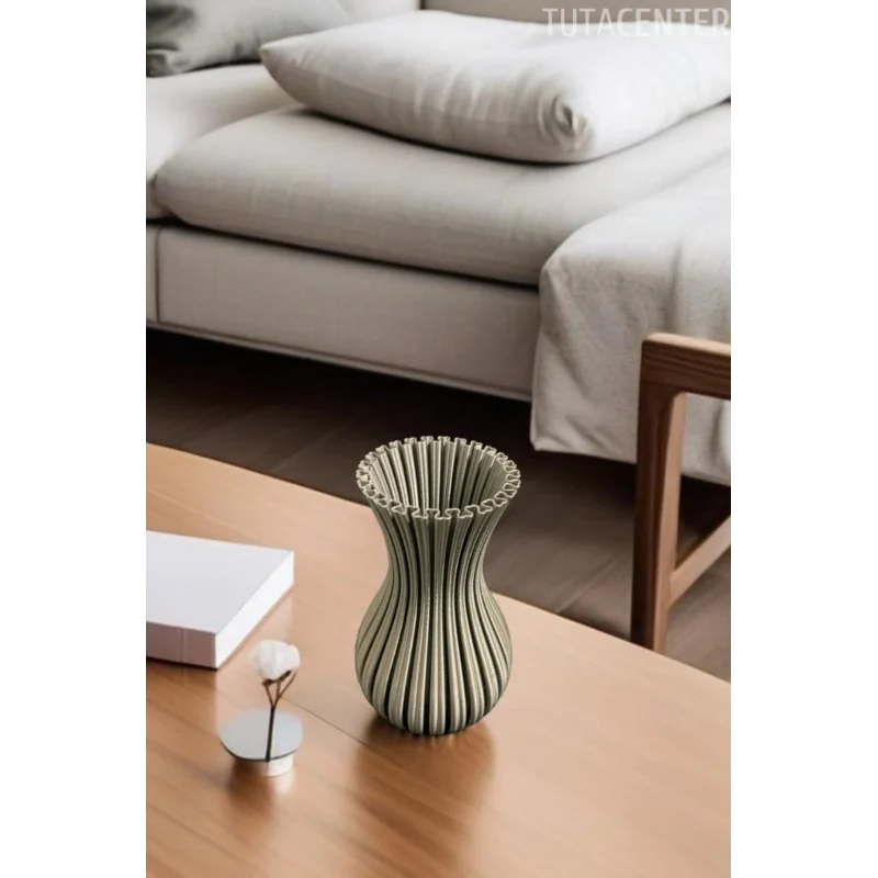 KALP KIVRIMLI MODERN SADE TASARIM VAZO