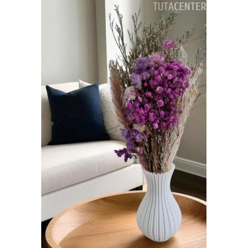 KALP KIVRIMLI MODERN SADE TASARIM VAZO