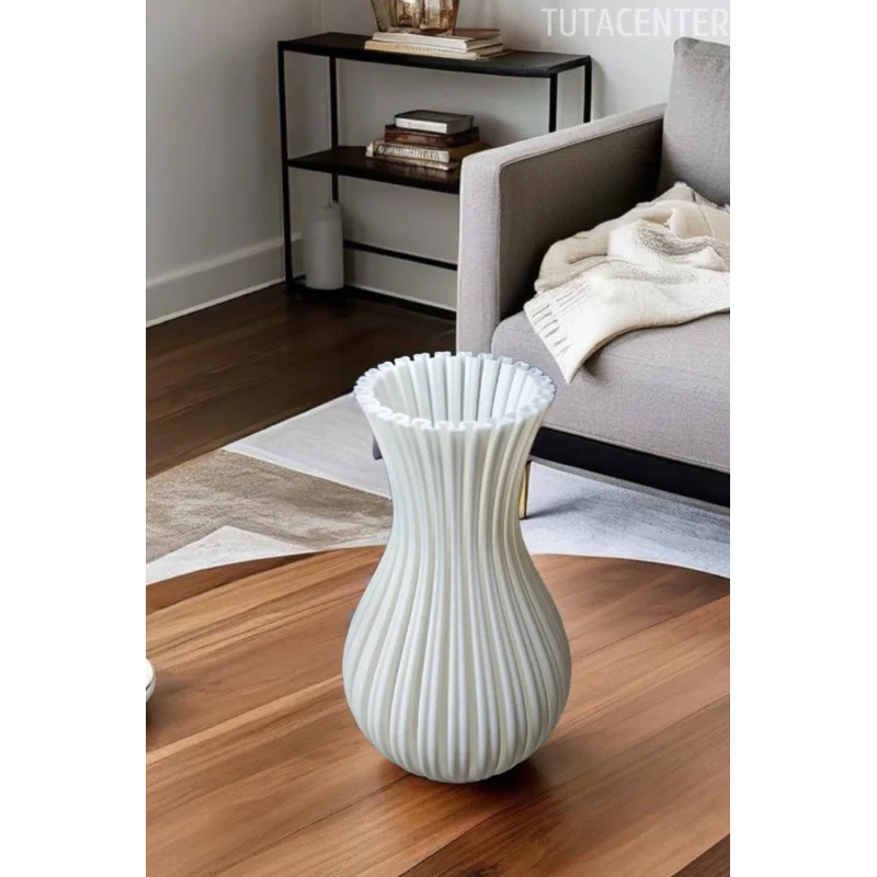 KALP KIVRIMLI MODERN SADE TASARIM VAZO