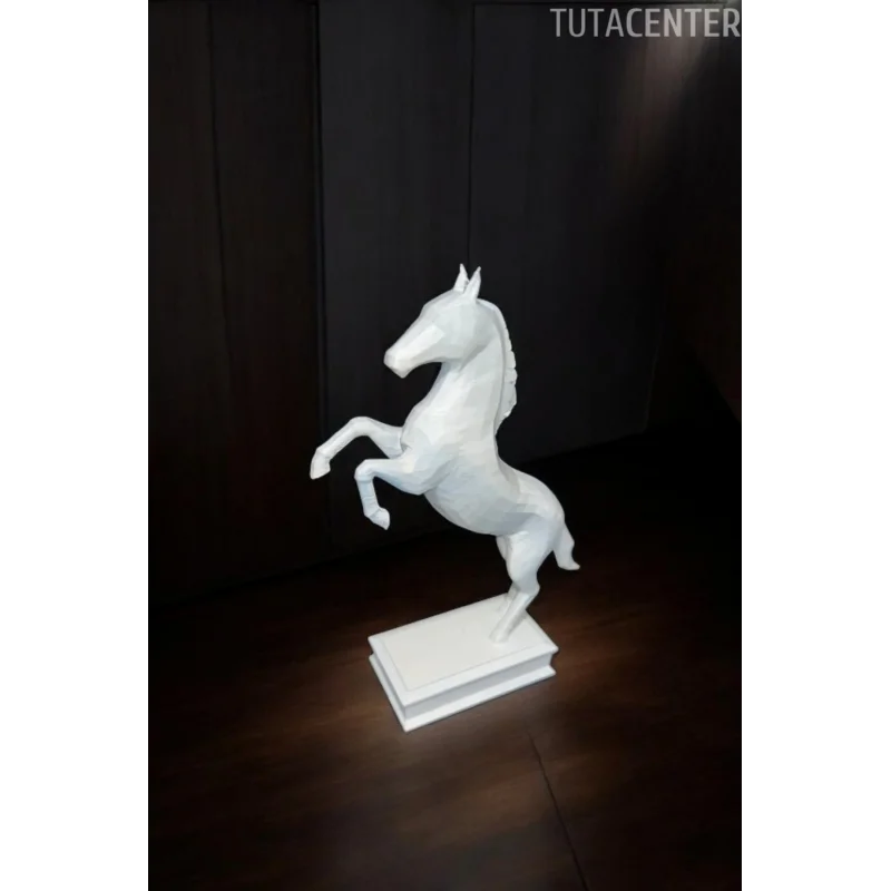 DEKORATİF ŞAHLANMIŞ AT BİBLOSU - SADE MODERN TASARIM AT FİGÜRLÜ BİBLO