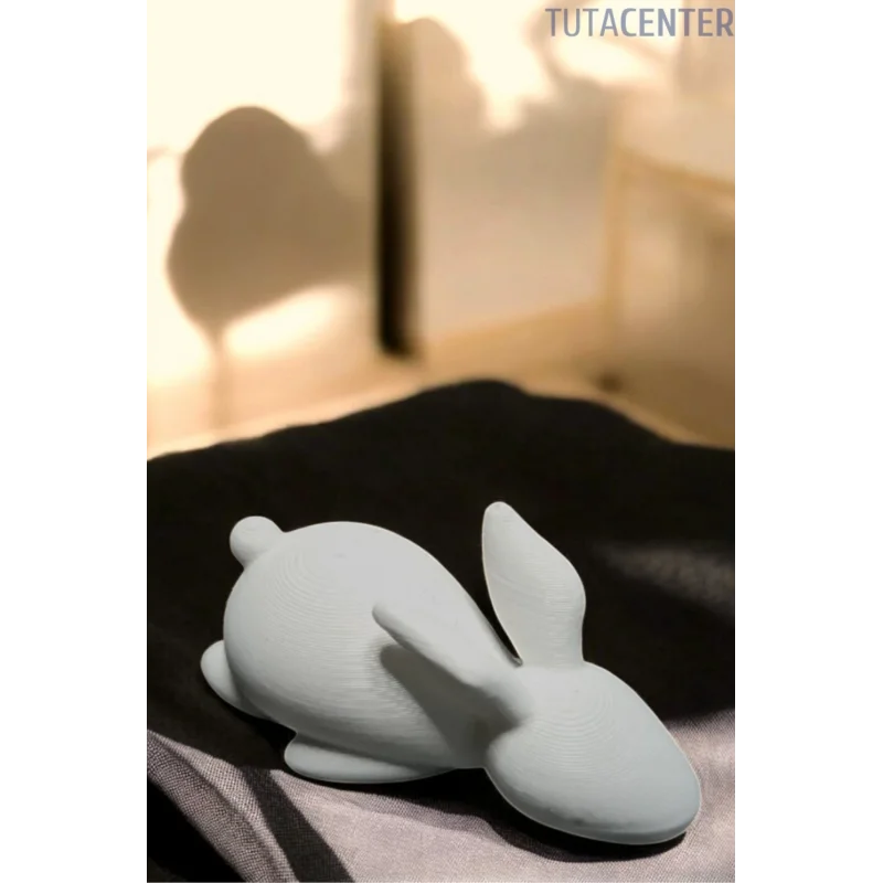 Tembel Tavşan Figürlü Biblo - Baygın Tavşan Dekoratif Biblo