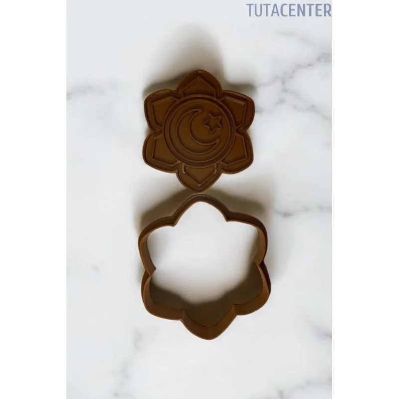 İslami Sembol Kurabiye Kalıbı Ayçiçeği Hilal Şeklinde Kurabiye Kalıbı