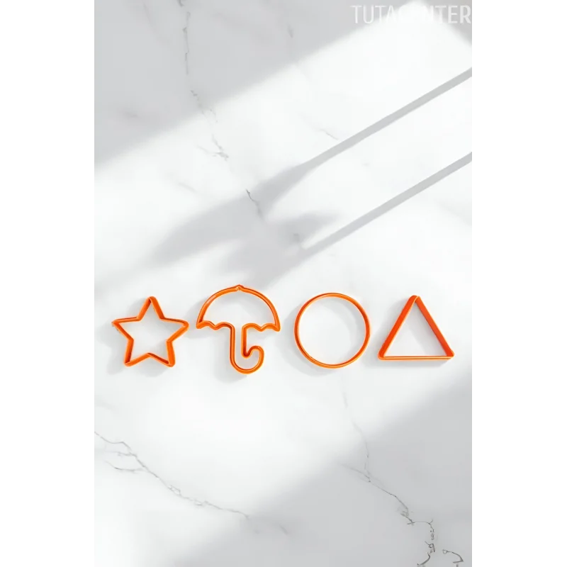 Squid Game Kurabiye Kalıbı Hamur Şekillendirici 4lü Set