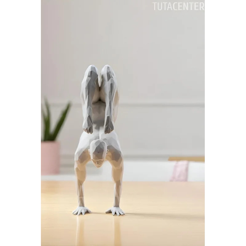 Yoga Yapan İskandinav Tarzı Biblo Heykel Figür Amuda Kalkan Adam Dekor Dekorasyon