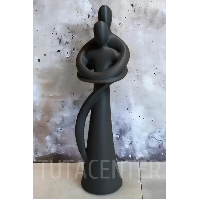 Çift Figürü Biblo, Dekoratif Sarılan Çift Aksesuar, Sevgililer Günü Hediyesi 15CM