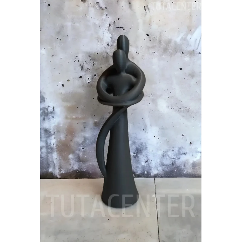 Çift Figürü Biblo, Dekoratif Sarılan Çift Aksesuar, Sevgililer Günü Hediyesi 15CM