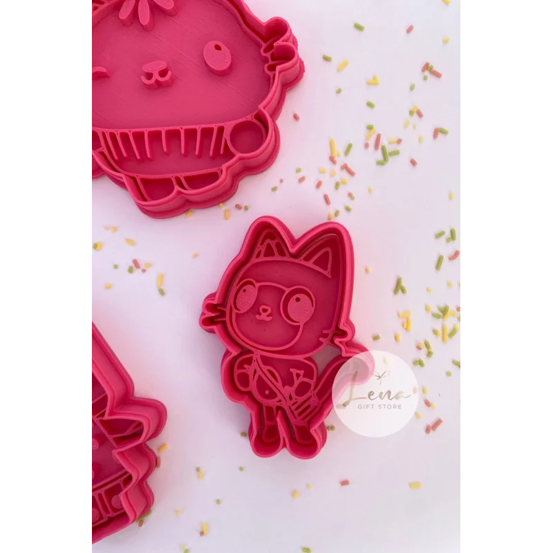 Gabby Dollhouse Kedi Kurabiye Kek Şeker Kurabiye Kalıbı Ve Hamur Şekillendirici (Set)