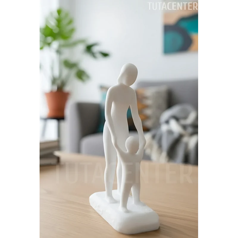 Sade Anne Ve Çocuk Biblosu ( Anneler Günü Ve Yeni Doğan Hediyesi ) Dekoratif Anne Ve Bebek Figürü