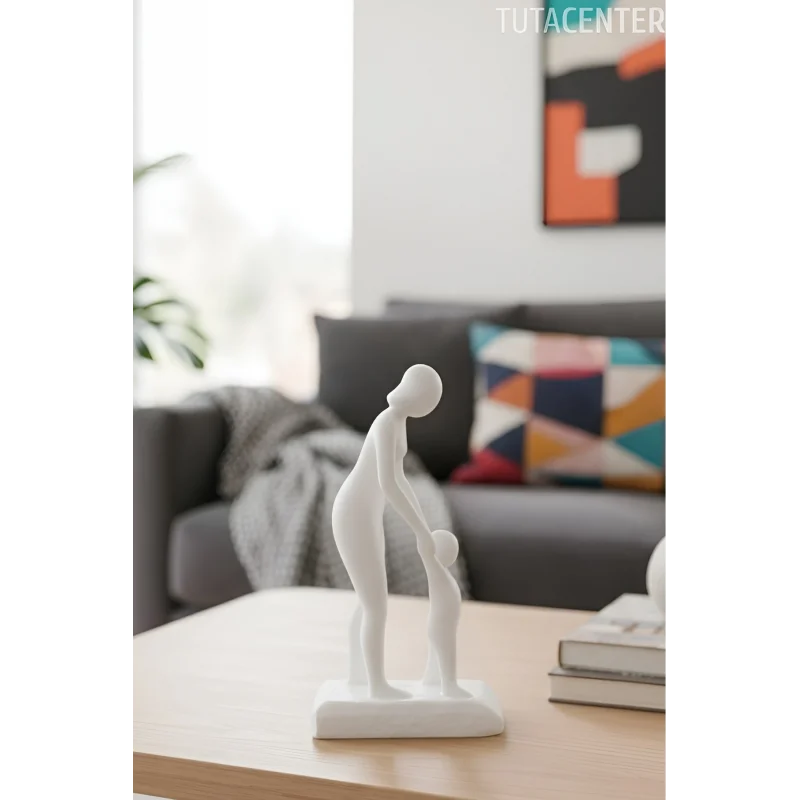 Sade Anne Ve Çocuk Biblosu ( Anneler Günü Ve Yeni Doğan Hediyesi ) Dekoratif Anne Ve Bebek Figürü