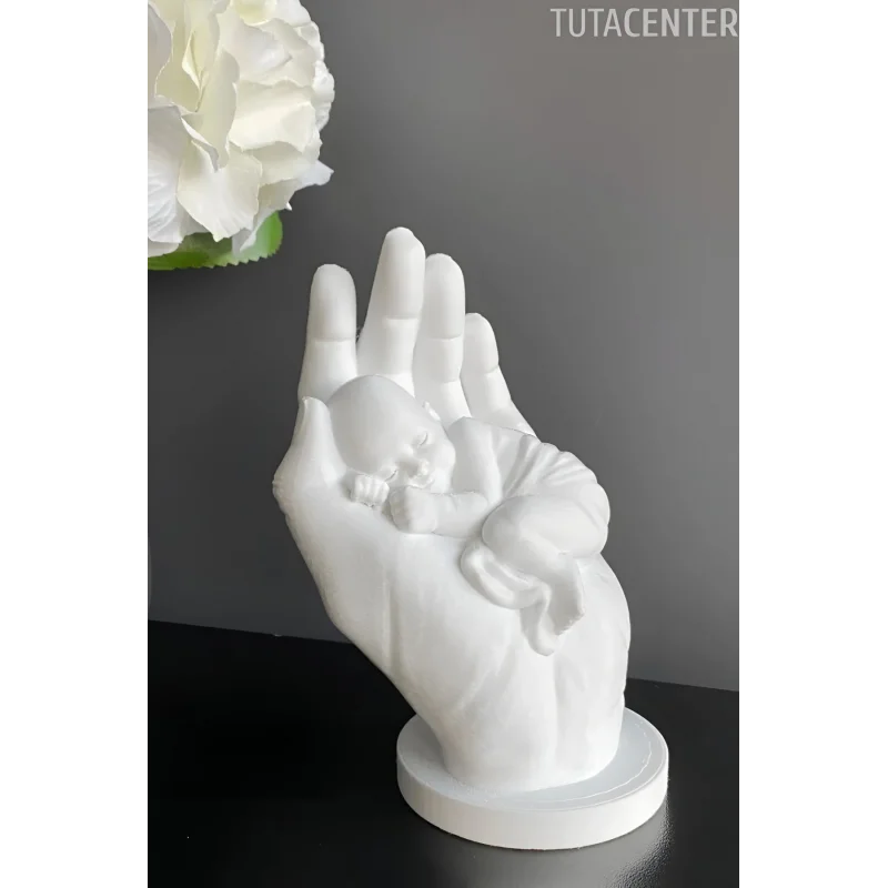 Bir Avuç Mutluluk - Anne Eli İçerisinde Bebek Biblosu. Doğum Hediyesi Anne Bebek Yeni Doğan Hediyesi