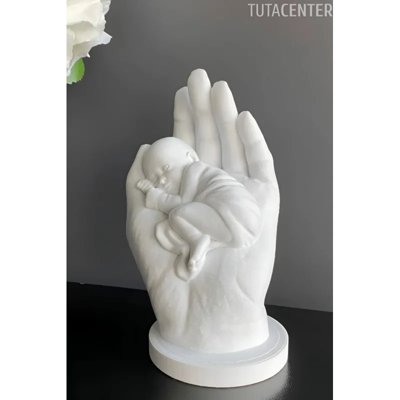 Bir Avuç Mutluluk - Anne Eli İçerisinde Bebek Biblosu. Doğum Hediyesi Anne Bebek Yeni Doğan Hediyesi