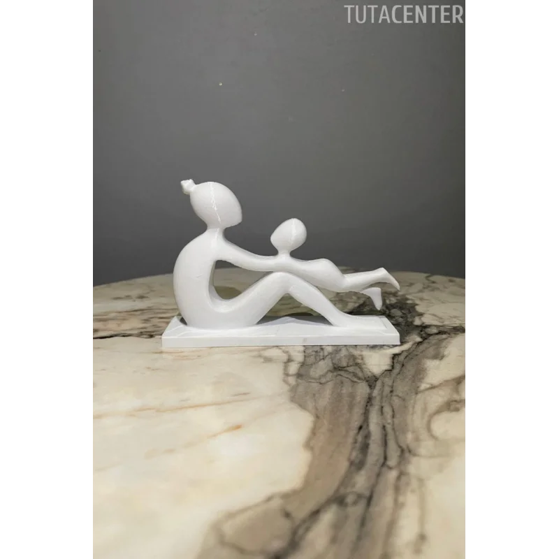 Anne Ve Çocuk Sevgi Dolu Dekoratif Biblo Çocuk Sallayan Anne Figür( Anneler Günü Hediyesi )